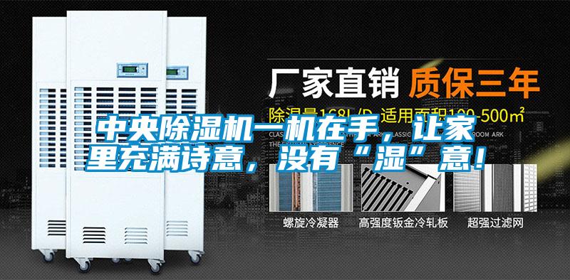 中央除濕機(jī)一機(jī)在手，讓家里充滿詩意，沒有“濕”意！