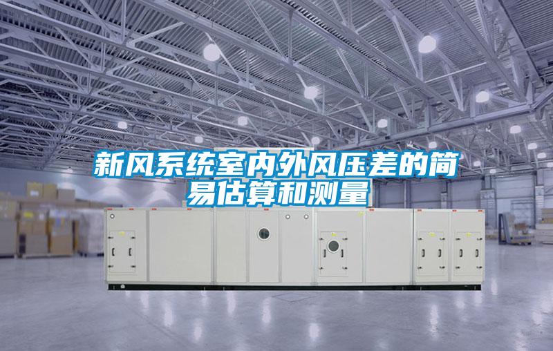 新風(fēng)系統(tǒng)室內(nèi)外風(fēng)壓差的簡易估算和測量
