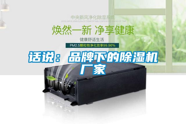 話說：品牌下的除濕機(jī)廠家
