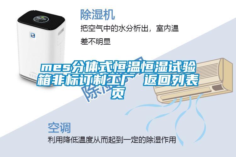 mes分體式恒溫恒濕試驗箱非標訂制工廠 返回列表頁