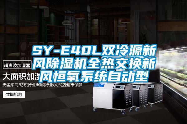 SY-E40L雙冷源新風除濕機全熱交換新風恒氧系統(tǒng)自動型