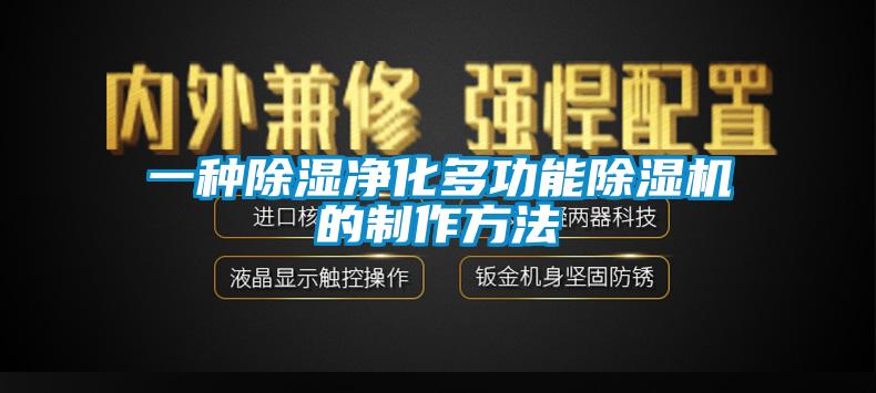 一種除濕凈化多功能除濕機的制作方法