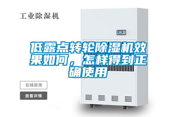 低露點(diǎn)轉(zhuǎn)輪除濕機(jī)效果如何，怎樣得到正確使用