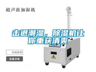 行業(yè)新聞?chuàng)敉顺睗?，除濕機(jī)讓你重獲清爽