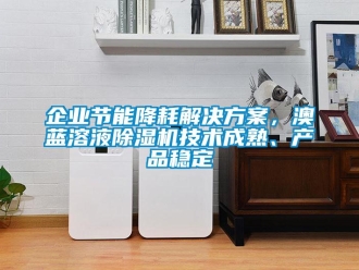 行業(yè)新聞企業(yè)節(jié)能降耗解決方案，澳藍(lán)溶液除濕機(jī)技術(shù)成熟、產(chǎn)品穩(wěn)定