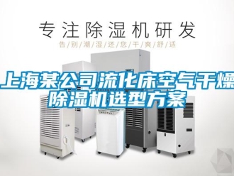 行業(yè)新聞上海某公司流化床空氣干燥除濕機(jī)選型方案