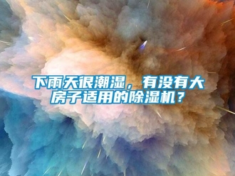 行業(yè)新聞下雨天很潮濕，有沒(méi)有大房子適用的除濕機(jī)？