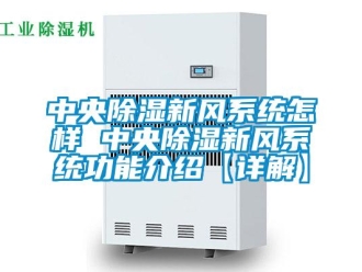 行業(yè)新聞中央除濕新風(fēng)系統(tǒng)怎樣 中央除濕新風(fēng)系統(tǒng)功能介紹【詳解】