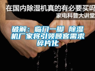 行業(yè)新聞破解：臨門一腳 除濕機廠家將引領(lǐng)顧客需求碎片化