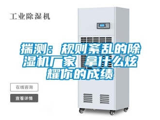 企業(yè)新聞揣測(cè)：規(guī)則紊亂的除濕機(jī)廠家 拿什么炫耀你的成績(jī)