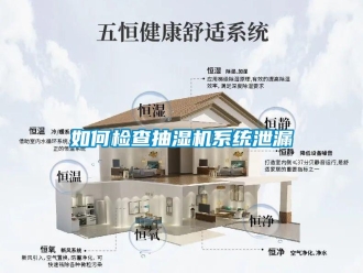 常見問(wèn)題如何檢查抽濕機(jī)系統(tǒng)泄漏