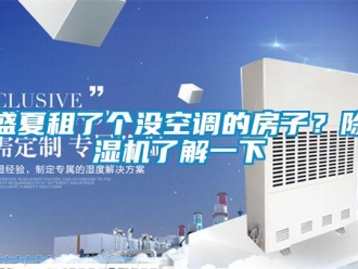 知識百科盛夏租了個沒空調(diào)的房子？除濕機了解一下