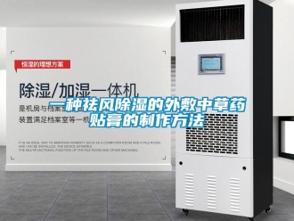 企業(yè)新聞一種祛風除濕的外敷中草藥貼膏的制作方法