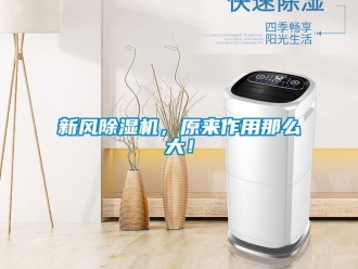 知識(shí)百科新風(fēng)除濕機(jī)，原來作用那么大！