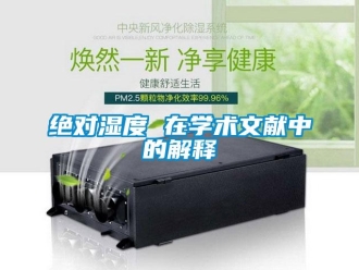 行業(yè)新聞絕對濕度 在學(xué)術(shù)文獻(xiàn)中的解釋