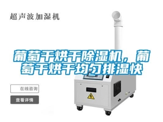 行業(yè)新聞葡萄干烘干除濕機，葡萄干烘干均勻排濕快