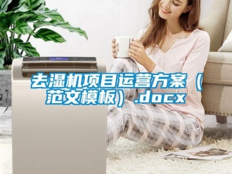 行業(yè)新聞去濕機項目運營方案（范文模板）.docx