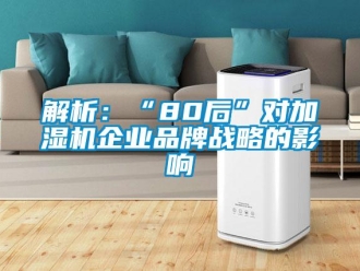 行業(yè)新聞解析：“80后”對加濕機(jī)企業(yè)品牌戰(zhàn)略的影響