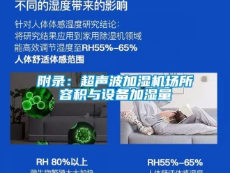 企業(yè)新聞附錄：超聲波加濕機(jī)場(chǎng)所容積與設(shè)備加濕量