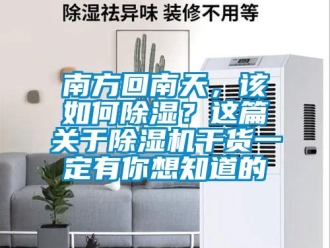 行業(yè)新聞南方回南天，該如何除濕？這篇關于除濕機干貨一定有你想知道的