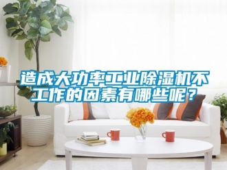 知識(shí)百科造成大功率工業(yè)除濕機(jī)不工作的因素有哪些呢？