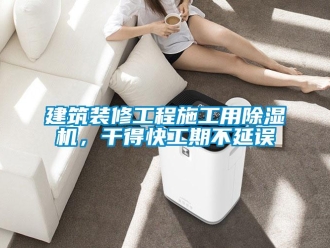 行業(yè)新聞建筑裝修工程施工用除濕機(jī)，干得快工期不延誤