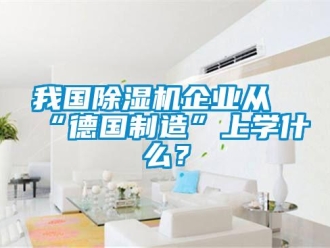知識百科我國除濕機企業(yè)從“德國制造”上學什么？