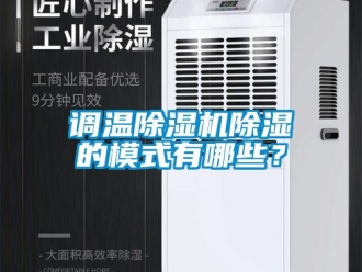 企業(yè)新聞調溫除濕機除濕的模式有哪些？