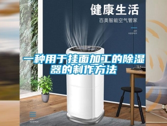 行業(yè)新聞一種用于掛面加工的除濕器的制作方法