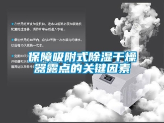 常見問題保障吸附式除濕干燥器露點(diǎn)的關(guān)鍵因素