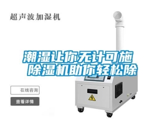 企業(yè)新聞潮濕讓你無計(jì)可施 除濕機(jī)助你輕松除